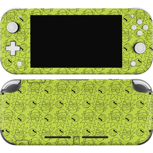Adult Swim Rick and Morty Rick and Morty All Over Print Nintendo Switch Lite Skin